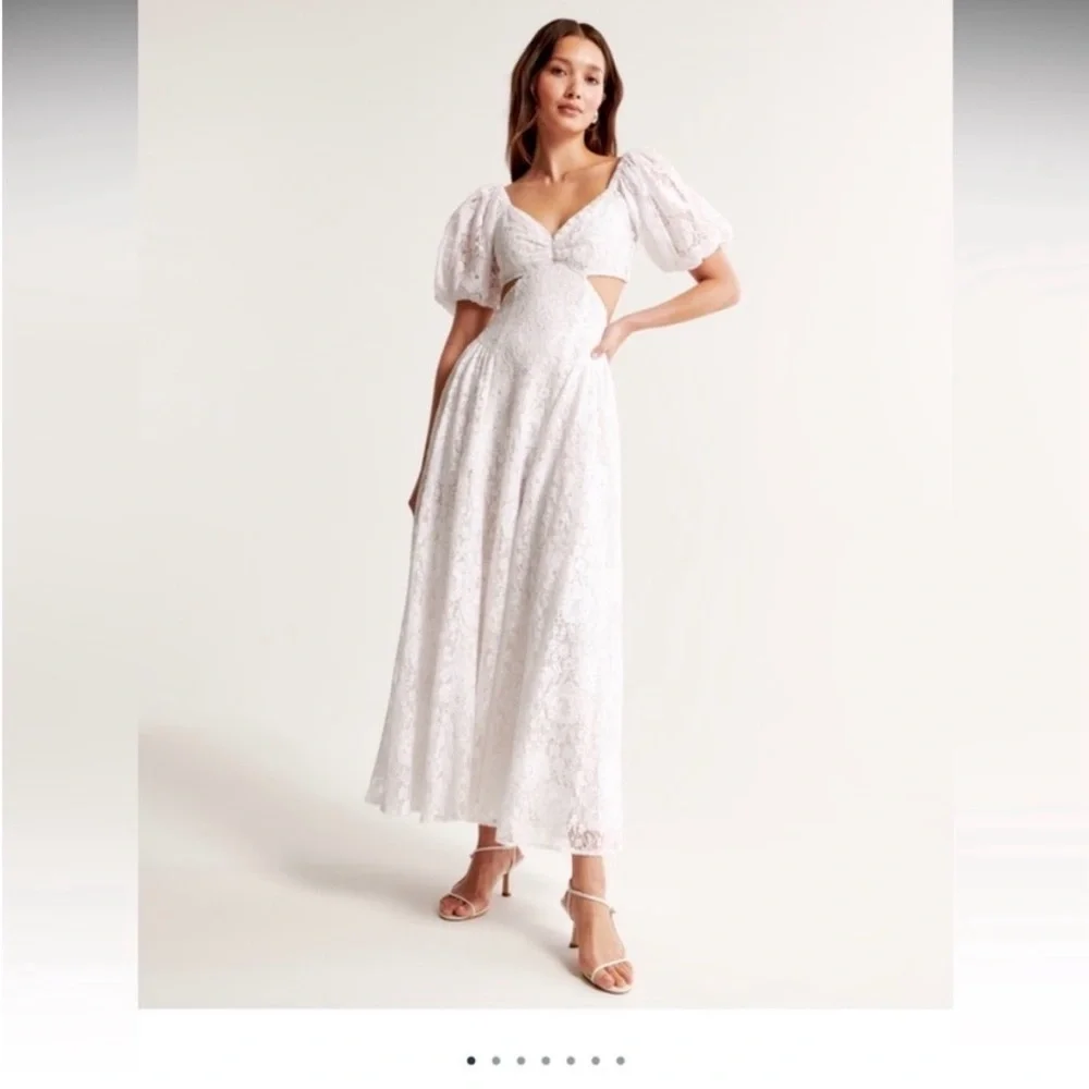 Abercrombie & Fitch White Lace Maxi Dress - Picture 1 of 5